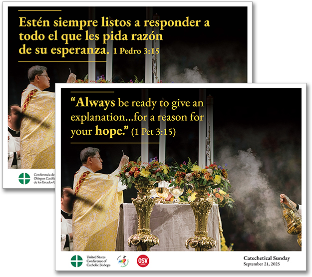 Catechetical Sunday 2025 Poster, Bilingual (English one side and Spanish second side)