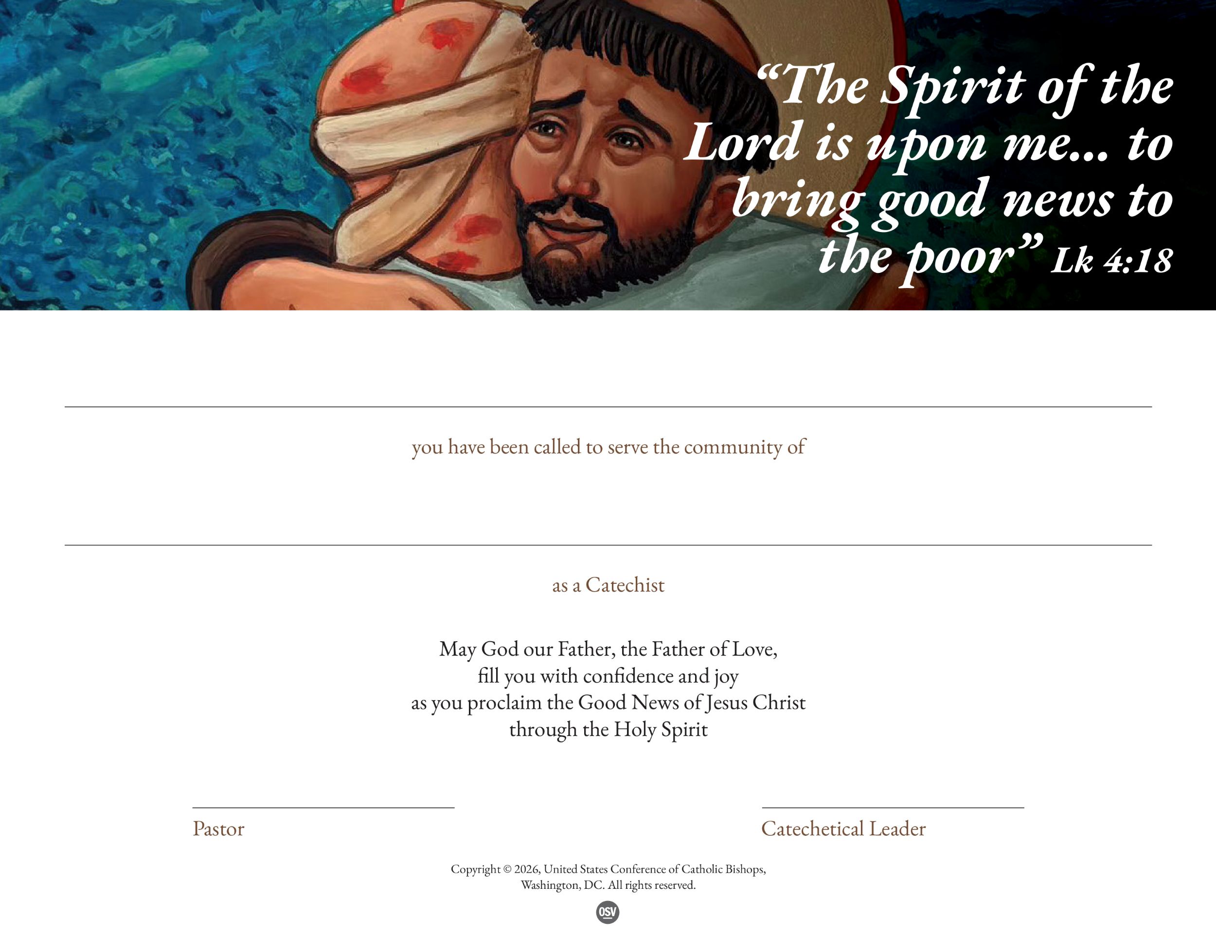 Catechetical Sunday 2026 Certificate, English