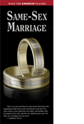 What the Church Teaches: Same-Sex Marriage